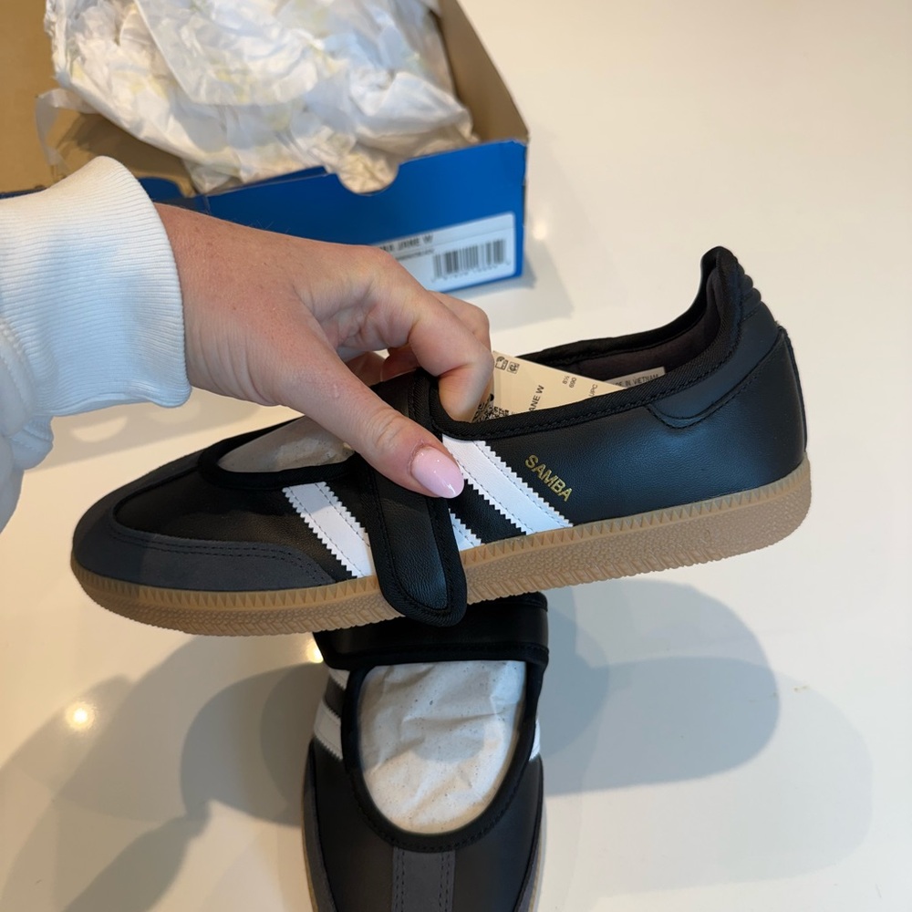 adidas Samba Black White Gum Women’s Sneakers - Picture 2 of 5